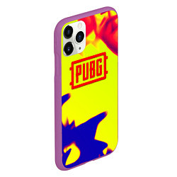 Чехол iPhone 11 Pro матовый PUBG neon flame, цвет: 3D-фиолетовый — фото 2