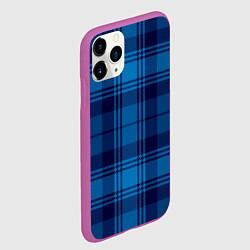 Чехол iPhone 11 Pro матовый Синяя клетка, цвет: 3D-фиолетовый — фото 2
