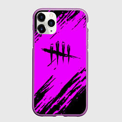 Чехол iPhone 11 Pro матовый Dead by daylight краски абстракция, цвет: 3D-фиолетовый