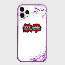 Чехол iPhone 11 Pro матовый Tekken colors splash, цвет: 3D-фиолетовый