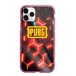 Чехол iPhone 11 Pro матовый PUBG соты броня