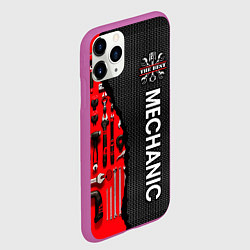 Чехол iPhone 11 Pro матовый Лучший механик, цвет: 3D-фиолетовый — фото 2