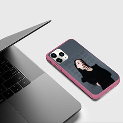 Чехол iPhone 11 Pro матовый Actress - Anya Taylor Joy, цвет: 3D-малиновый — фото 2