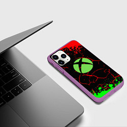 Чехол iPhone 11 Pro матовый Xbox game studio, цвет: 3D-фиолетовый — фото 2