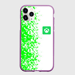 Чехол iPhone 11 Pro матовый Xbox кислотные зеленые краски