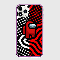 Чехол iPhone 11 Pro матовый Among us usa style