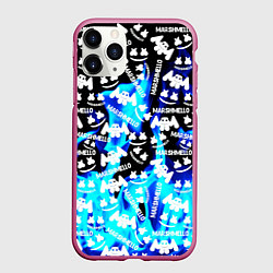 Чехол iPhone 11 Pro матовый Marshmello fire
