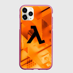 Чехол iPhone 11 Pro матовый Half life rusty steel, цвет: 3D-малиновый
