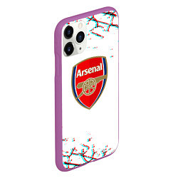 Чехол iPhone 11 Pro матовый Arsenal fc текстура, цвет: 3D-фиолетовый — фото 2