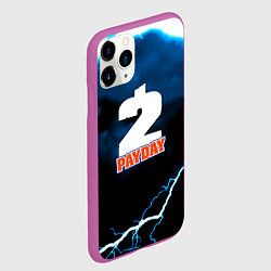 Чехол iPhone 11 Pro матовый Payday 2 storm, цвет: 3D-фиолетовый — фото 2