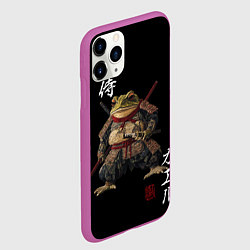 Чехол iPhone 11 Pro матовый Жаба войн, цвет: 3D-фиолетовый — фото 2
