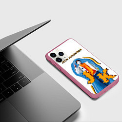 Чехол iPhone 11 Pro матовый BTS Jeon Jungkook, цвет: 3D-малиновый — фото 2
