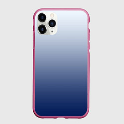 Чехол iPhone 11 Pro матовый Бело синий градиент, цвет: 3D-малиновый