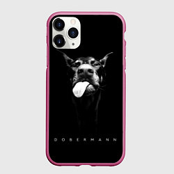 Чехол iPhone 11 Pro матовый Dobermann head