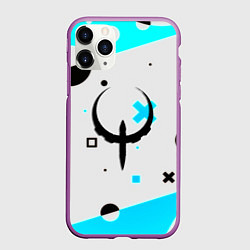 Чехол iPhone 11 Pro матовый Quake game pattern, цвет: 3D-фиолетовый