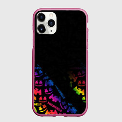 Чехол iPhone 11 Pro матовый Marshmello neon dj