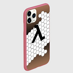 Чехол iPhone 11 Pro матовый Half life соты, цвет: 3D-малиновый — фото 2