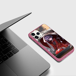 Чехол iPhone 11 Pro матовый Touhou Project Симмёмару Сукуна, цвет: 3D-малиновый — фото 2