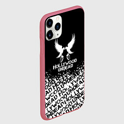 Чехол iPhone 11 Pro матовый Hollywood Undead band, цвет: 3D-малиновый — фото 2