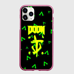 Чехол iPhone 11 Pro матовый Doom лого кислота