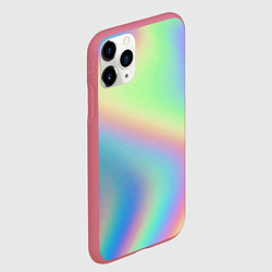 Чехол iPhone 11 Pro матовый Бензиновый градиент, цвет: 3D-малиновый — фото 2