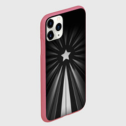 Чехол iPhone 11 Pro матовый Звезда с лучами, цвет: 3D-малиновый — фото 2