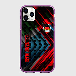 Чехол iPhone 11 Pro матовый Geometry dash game steel