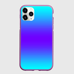 Чехол iPhone 11 Pro матовый Неоновый градиент текстура