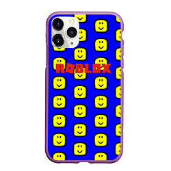 Чехол iPhone 11 Pro матовый Roblox pattern mobile