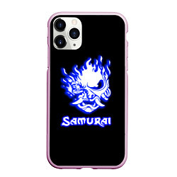 Чехол iPhone 11 Pro матовый Samurai logo ghost, цвет: 3D-розовый