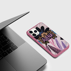 Чехол iPhone 11 Pro матовый Alena roses, цвет: 3D-малиновый — фото 2