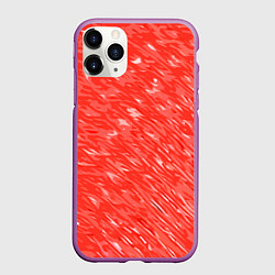 Чехол iPhone 11 Pro матовый Красно-белые мазки