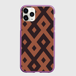 Чехол iPhone 11 Pro матовый Геометрический узор ромб