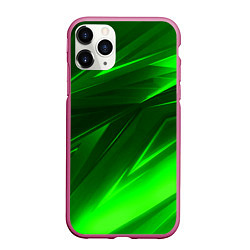 Чехол iPhone 11 Pro матовый Кислотные стрипсы неон, цвет: 3D-малиновый