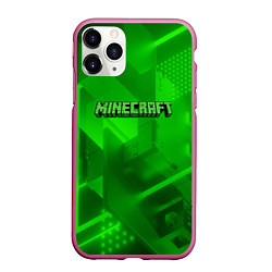 Чехол iPhone 11 Pro матовый Minecraft кислотная геометрия