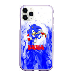 Чехол iPhone 11 Pro матовый Sonic flame blue