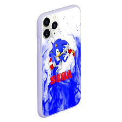 Чехол iPhone 11 Pro матовый Sonic flame blue, цвет: 3D-светло-сиреневый — фото 2