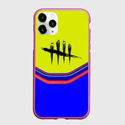 Чехол iPhone 11 Pro матовый Dead by Daylight horror game, цвет: 3D-малиновый