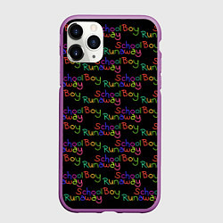 Чехол iPhone 11 Pro матовый Logo - Schoolboy Runaway pattern