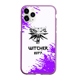 Чехол iPhone 11 Pro матовый The Witcher 2077 неоновые краски