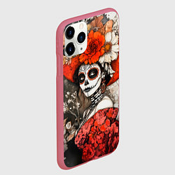 Чехол iPhone 11 Pro матовый Катрина в красном, цвет: 3D-малиновый — фото 2