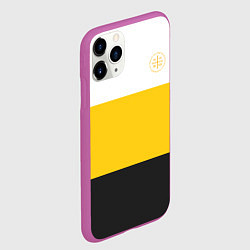 Чехол iPhone 11 Pro матовый Сокрушу пред ним врагов его НИКА желтая, цвет: 3D-фиолетовый — фото 2