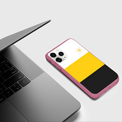 Чехол iPhone 11 Pro матовый Сокрушу пред ним врагов его НИКА 2 желтая, цвет: 3D-малиновый — фото 2