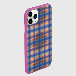 Чехол iPhone 11 Pro матовый Клетка в клетку, цвет: 3D-фиолетовый — фото 2