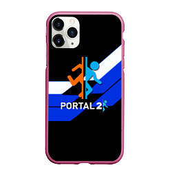 Чехол iPhone 11 Pro матовый Portal geometry, цвет: 3D-малиновый