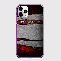 Чехол iPhone 11 Pro матовый Warhammer space marine 2 лого