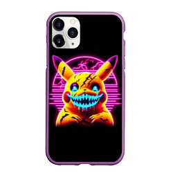 Чехол iPhone 11 Pro матовый Terrible Pikachu - halloween fantasy, цвет: 3D-фиолетовый