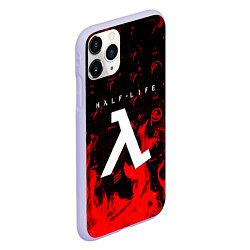 Чехол iPhone 11 Pro матовый Half life fire, цвет: 3D-светло-сиреневый — фото 2