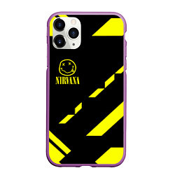 Чехол iPhone 11 Pro матовый Nirvana geometry yellow