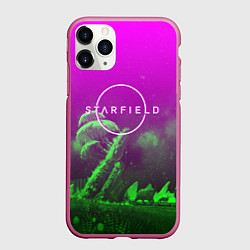 Чехол iPhone 11 Pro матовый Starfield space rpg, цвет: 3D-малиновый